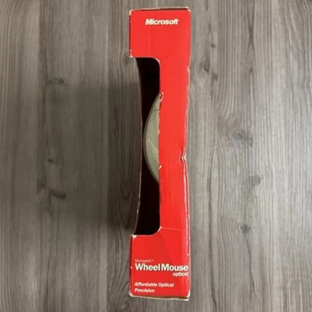 Microsoft Wheel Mouse Optical D66-00021 PS/2 USB Factory Sealed